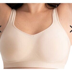 Truekind® Daily Comfort Wirefree Shaper Bra Tan Beige Nude Sz XL 10022
